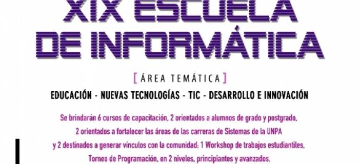 Póster de la Escuela de la XIX Escuela de Informática